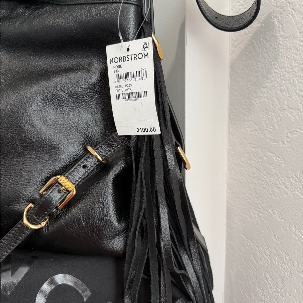 Givenchy Medium Voyou Fringe Leather Hobo Bag NEW Black Gold - Picture 9 of 15